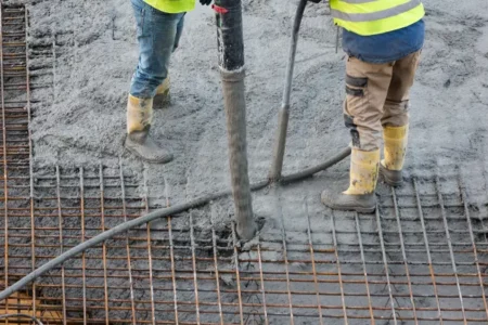 Beton für die Bodenplatte